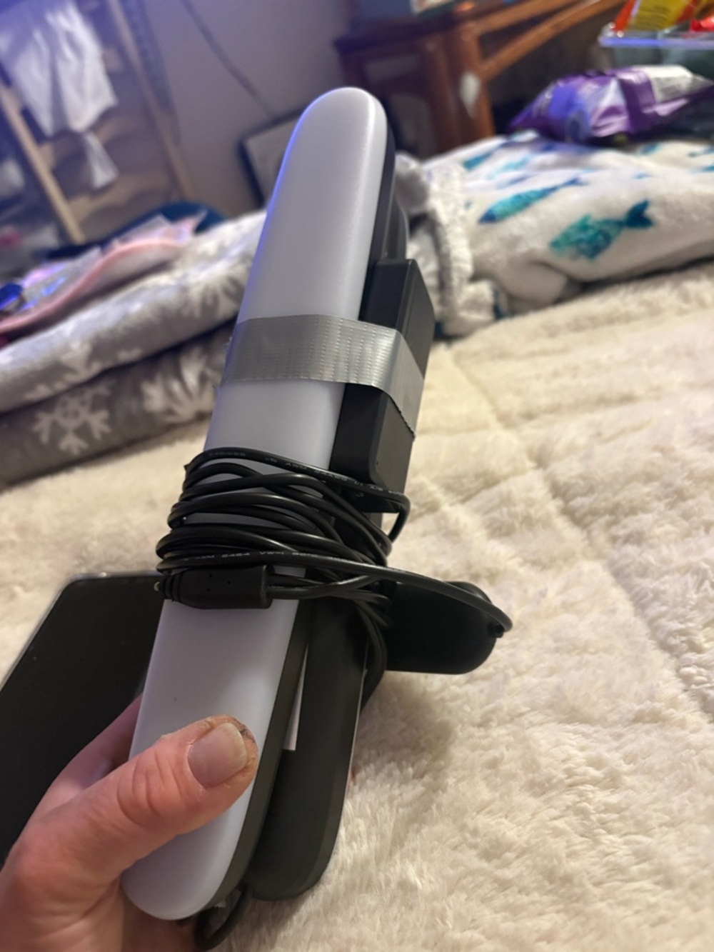Portable LED Paddle Light - White and Black
